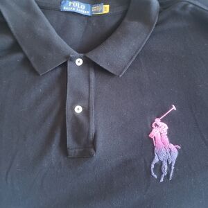 Polo Ralph Lauren Polo Shirt Classic Ombre Big Pony Logo Black Big Tall Size 5XB